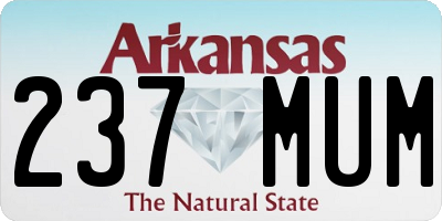 AR license plate 237MUM