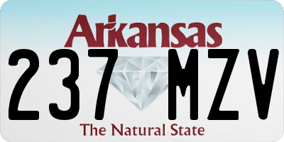 AR license plate 237MZV