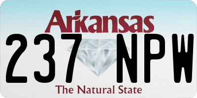 AR license plate 237NPW