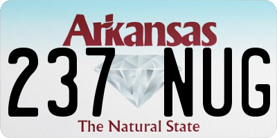 AR license plate 237NUG