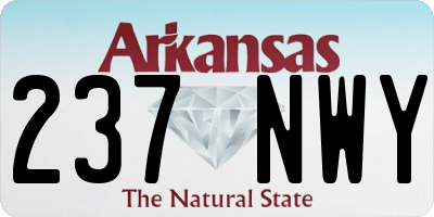 AR license plate 237NWY