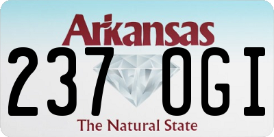 AR license plate 237OGI