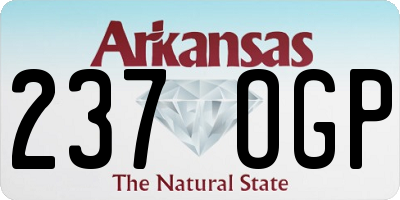 AR license plate 237OGP