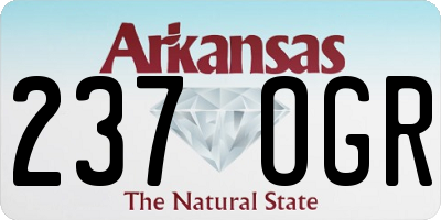AR license plate 237OGR