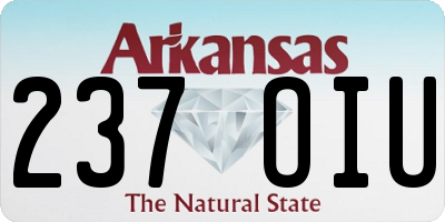 AR license plate 237OIU
