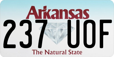 AR license plate 237UOF