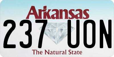 AR license plate 237UON