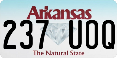 AR license plate 237UOQ