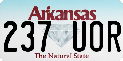 AR license plate 237UOR