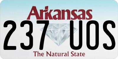 AR license plate 237UOS