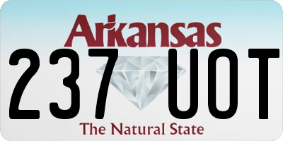 AR license plate 237UOT