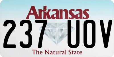 AR license plate 237UOV