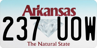 AR license plate 237UOW
