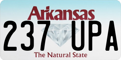 AR license plate 237UPA