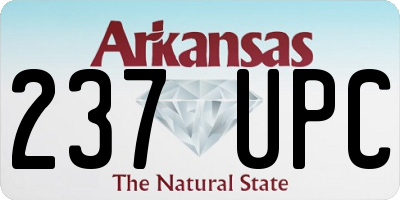 AR license plate 237UPC