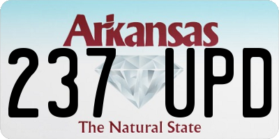 AR license plate 237UPD