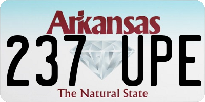 AR license plate 237UPE