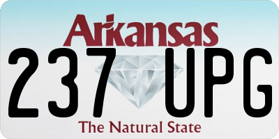 AR license plate 237UPG