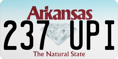 AR license plate 237UPI