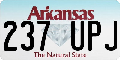 AR license plate 237UPJ