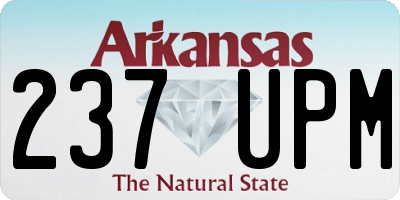 AR license plate 237UPM