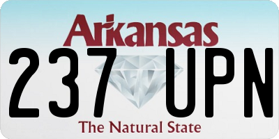 AR license plate 237UPN