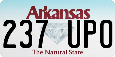 AR license plate 237UPO