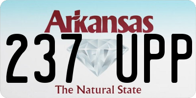 AR license plate 237UPP