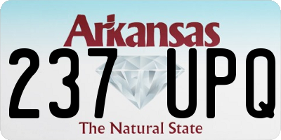 AR license plate 237UPQ