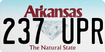 AR license plate 237UPR