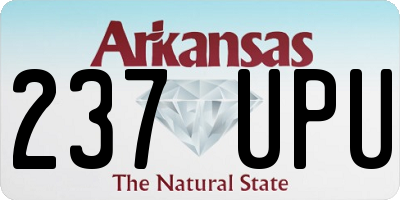 AR license plate 237UPU