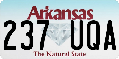 AR license plate 237UQA