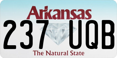 AR license plate 237UQB