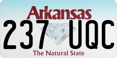 AR license plate 237UQC
