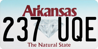 AR license plate 237UQE