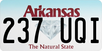 AR license plate 237UQI