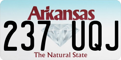 AR license plate 237UQJ