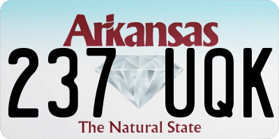 AR license plate 237UQK