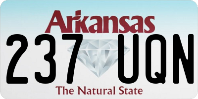 AR license plate 237UQN
