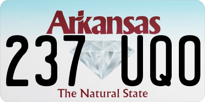 AR license plate 237UQO