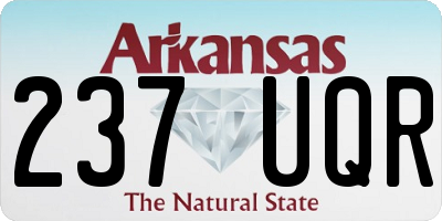 AR license plate 237UQR