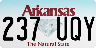 AR license plate 237UQY