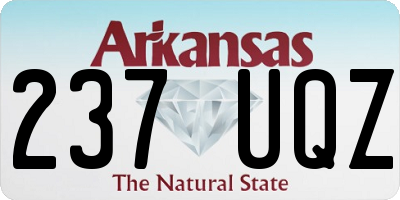 AR license plate 237UQZ