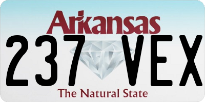 AR license plate 237VEX