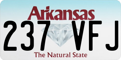 AR license plate 237VFJ