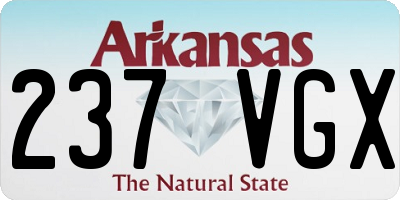 AR license plate 237VGX