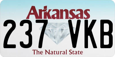 AR license plate 237VKB