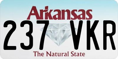 AR license plate 237VKR
