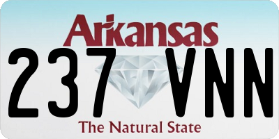 AR license plate 237VNN