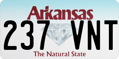 AR license plate 237VNT